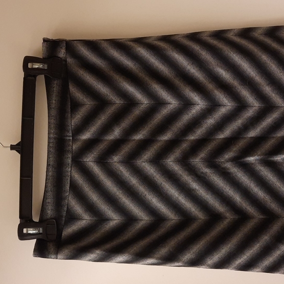 L.A.M.B. Black Stripe Pieced Chevron Skirt (flaws) - Picture 5 of 16